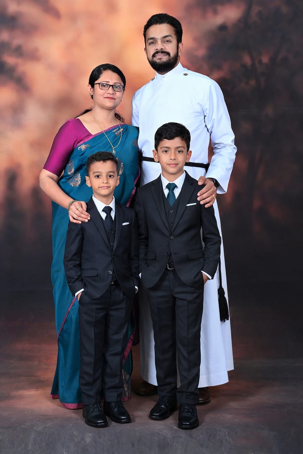 Photo of Rev. Nebu K. Varghese & family